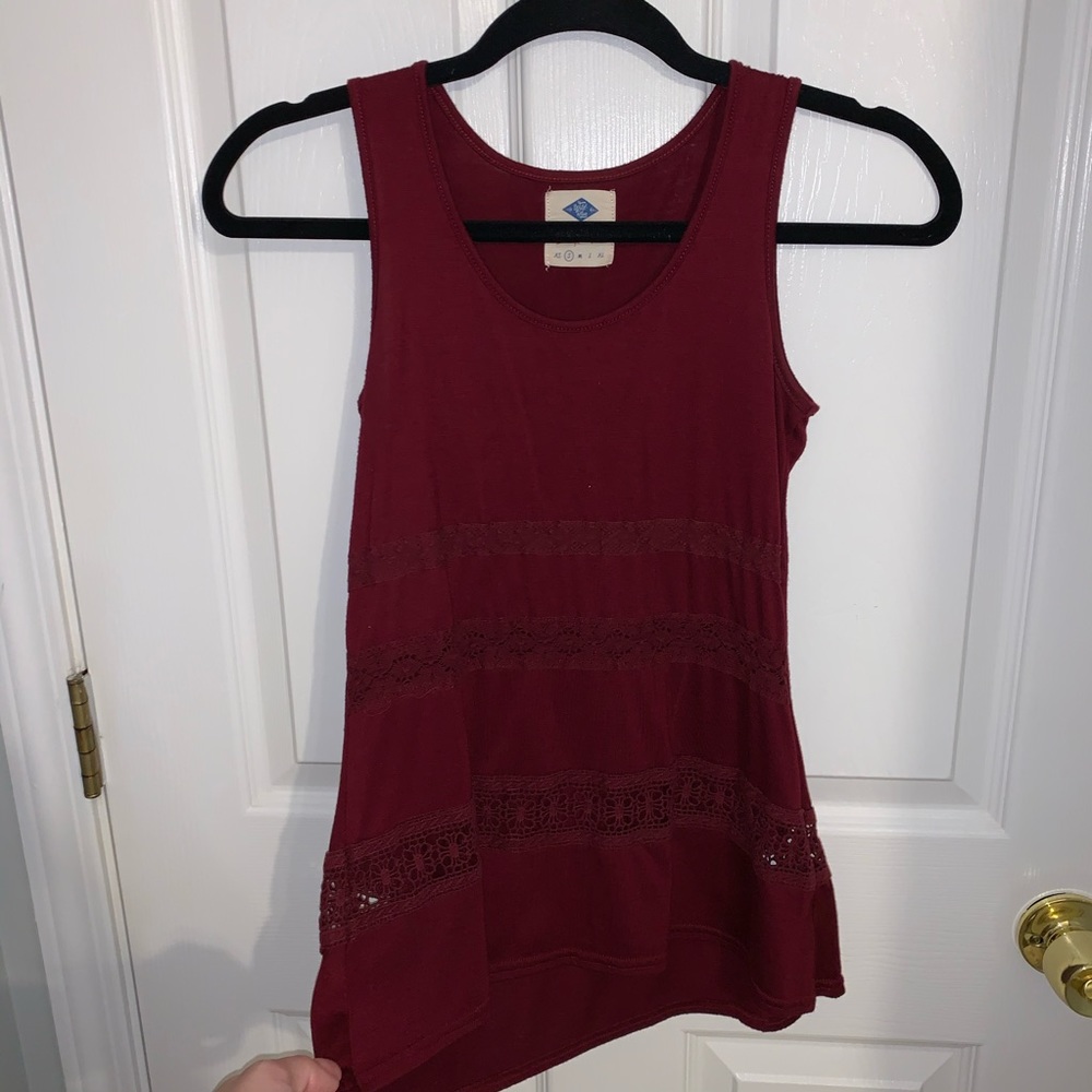 Burgundy tank top
